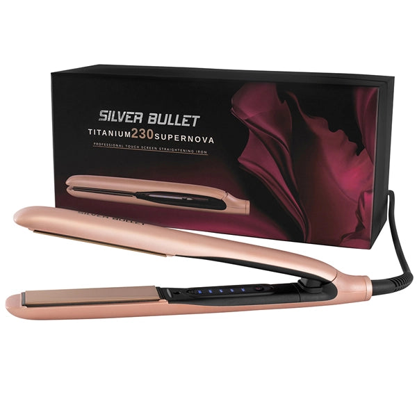 SILVER BULLET Titanium 230 Supernova Touch Screen Hair Straightener - Rose Gold