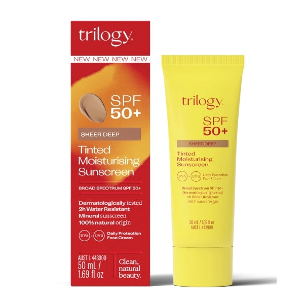 TRILOGY SPF 50+ Sheer Tinted Moisturiser Sunscreen - Deep